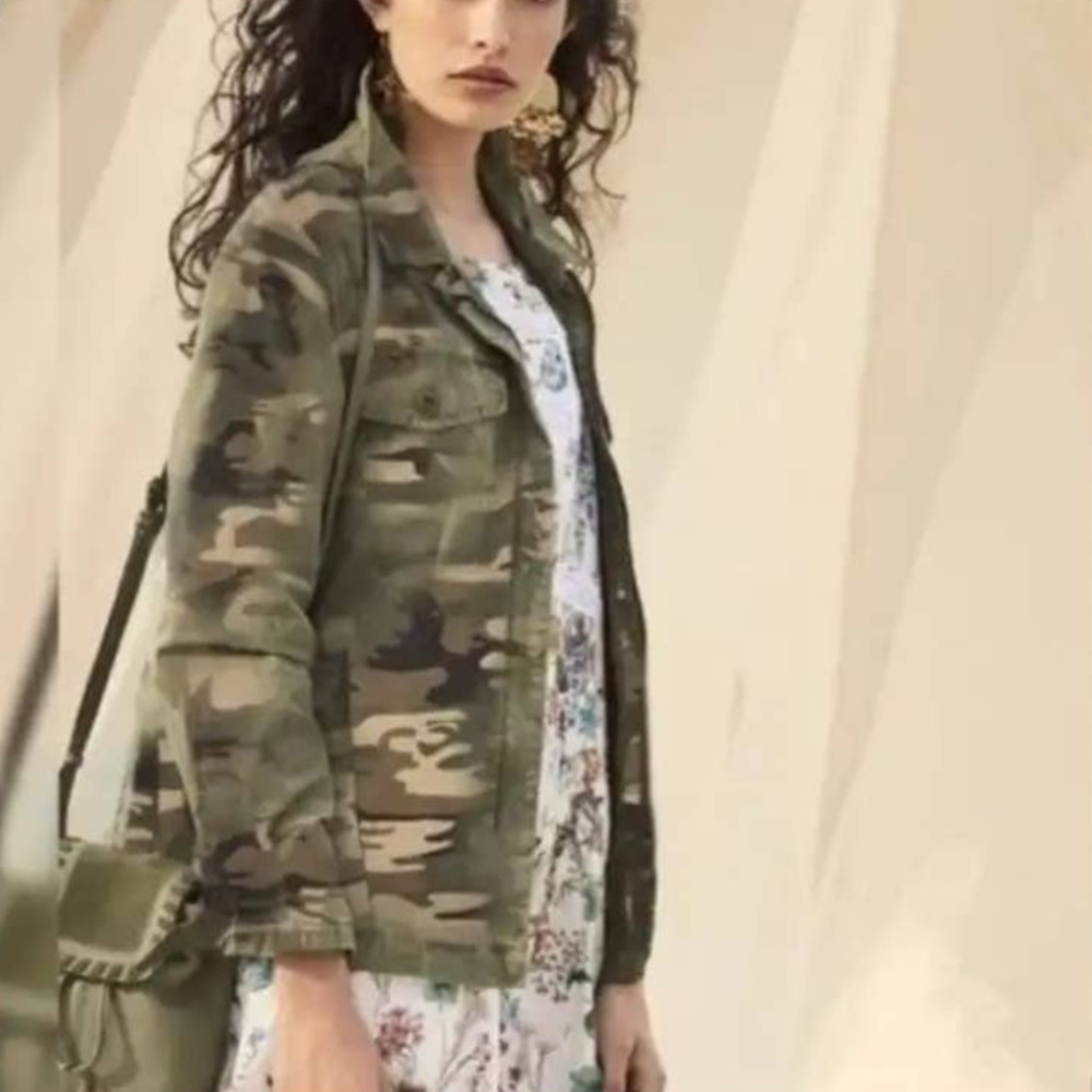 Sanctuary Camo Shirt Utility Jacket Small Shacket Anthro - Picture 1 of 7